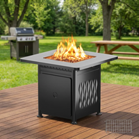 Brasero de table automatique en acier inoxydable résistant aux hautes températures, alimenté au GPL, pour embellissement paysager extérieur et respectueux de l'environnement