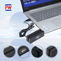 Lector de Tarjetas Magnéticas y RFID 2 en 1 FUWEI MSR98RF, Lector de Tarjetas sin Contacto NFC M1 MSR ISO14443-A Mifare de 13.56MHz