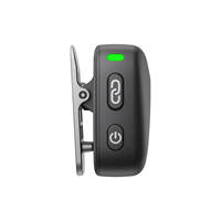 Microphone sans fil à condensateur original économique (1TX+1RX) avec suppression active du bruit à deux niveaux, support pour caméra d'action, portable et léger