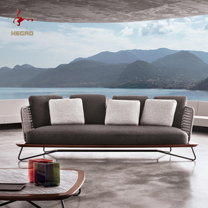 Moderno de gama alta de 5 estrellas Hotel Resort muebles de exterior conjunto de jardín <span class=keywords><strong>mesa</strong></span> de centro sofá con cuerda Material para patio uso en Parque - Product Image 2