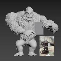 Sculpture de gorille de dessin animé écologique de 2 mètres de haut personnalisable avec texte bilingue arabe/anglais pour la publicité extérieure