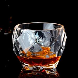 <span class=keywords><strong>Verre</strong></span> à whisky réutilisable éco-responsable à coupe diamantée, style vintage, fond épais, en cristal, personnalisable, pour bar, bière, cocktail, 350 ml - Product Image 2