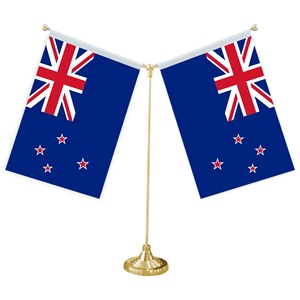 Bandera de Nueva Zelanda Bandera de mesa Doble cara Azul Blanco Rojo Color base Estudio <span class=keywords><strong>en</strong></span> el hogar para agregar atmósfera - Product Image 1