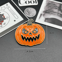 Offre Spéciale Raveloop – Épinglette en émail moulé sous pression, style antique et moderne, motif Jack O'Lantern, pour sac à dos ou veste, couleur orange doré, Halloween