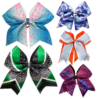 Noir et Blanc Cheer Glitter Bows Cheerleading Accessoires Team Logo Competition Cheer Bows