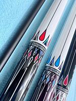 Tongkat Biliar Pool 1/2-pc Premium Serat Karbon Buatan Tangan dengan Ujung Multi-lapis 11.5/12.5 mm, Laris Terjual