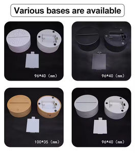 Wholesale 3D LED Light <b>Holder</b> Lamp Base with RGB 3D Illusion Design Modern Bedroom Use DIY Plastic Material - Product Image 3