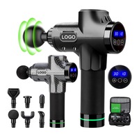Appareil de relaxation à domicile, pistolet de massage électrique sans fil à 30 vitesses avec écran LCD, pistolet de massage professionnel pour les tissus profonds