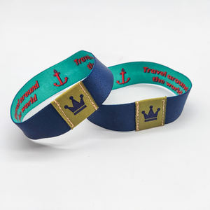 Pulsera bordada tejida elástica de fábrica Ten-cent Pulsera de tela de poliéster elástica con chip NFC/RFID para eventos - Product Image 3