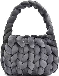 Sac fourre-tout en toile tissée avec fil épais pour point de croix, pour adolescents, durable, couleur brillante, sac à main au crochet, artisanat de mode au crochet - Product Image 3
