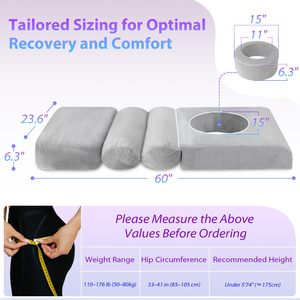 BBL Phẫu Thuật Phục Hồi Giường Với Lỗ, Ergonomic Brazil Mông Nâng Gối, Mật Độ Cao Bọt Sau Phẫu Thuật Ngủ Hỗ Trợ - Product Image 3