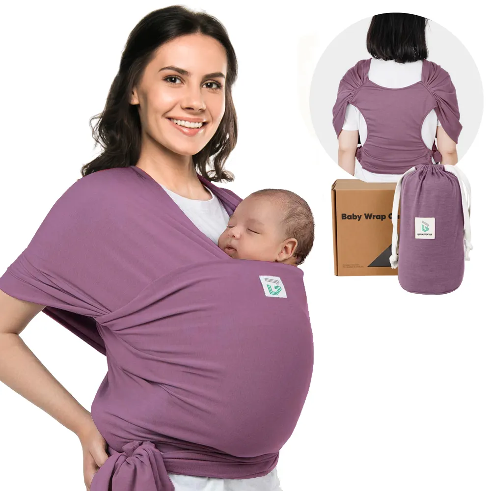 Porte-bébé en écharpe multifonctionnel porte-bébé en écharpe de qualité supérieure à impression personnalisée facile à porter avec logo privé