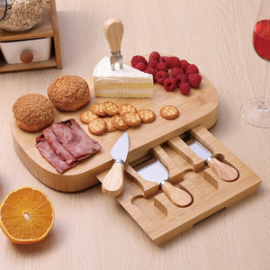 CEB03-1 en gros fromage planche à découper bambou charcuterie planches plateau de service plateau à fromage couteau trancheuse Cutter outils et Gadgets - Product Image 1