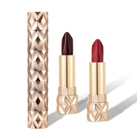 Baume à lèvres mat magique double embout, rouge à lèvres waterproof six couleurs en un, vente en gros personnalisable, double tube 6 couleurs
