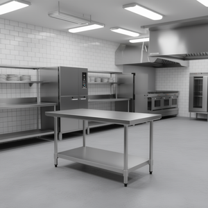 Mesa de Preparación de Alimentos de Acero Inoxidable Muruate de 24 x 36 Pulgadas con Patas Ajustables y Estante Inferior para Cocina Comercial - Product Image 2