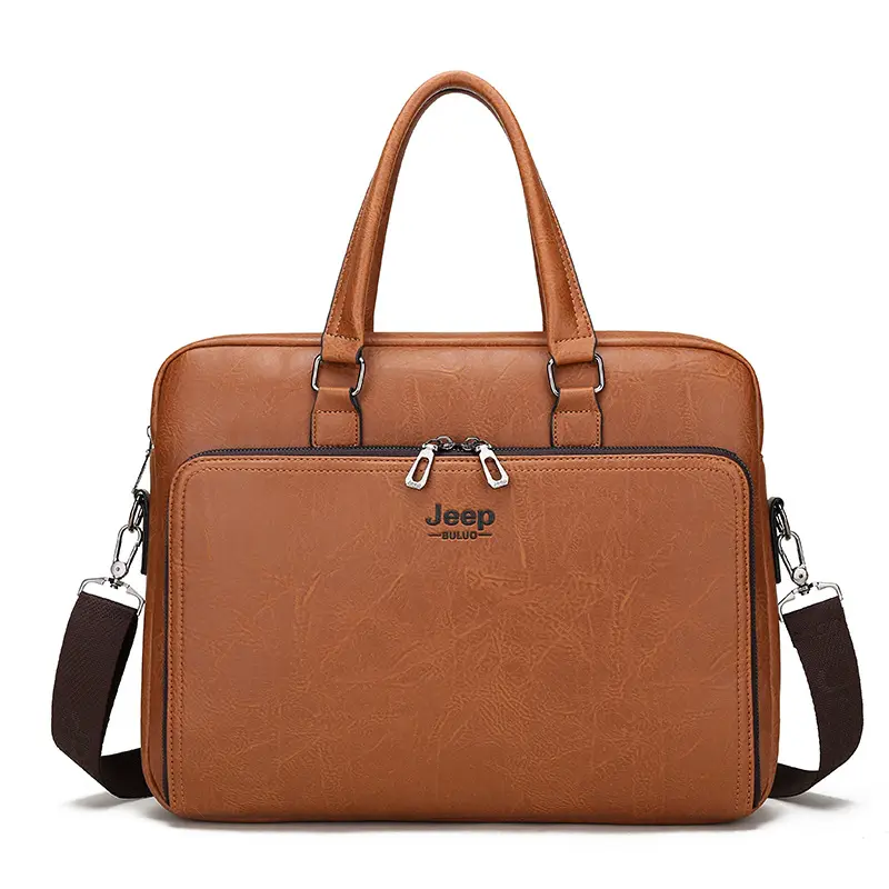 Waterproof men handbag new large-capacity retro business laptop handbag men's brand handbag