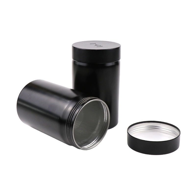China factory manufacturer supply wholesale customized black color round coffee tea metal tin can