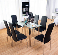 Chaise de salle à manger blanche chromée tables de salle à manger modernes 6 chaises meubles salle à manger table à manger ensemble de 4 chaises