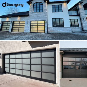 Portes <span class=keywords><strong>de</strong></span> <span class=keywords><strong>garage</strong></span> modernes à panneaux affleurants, minimalistes, noir mat avec fenêtres étroites pour maison contemporaine - Product Image 6
