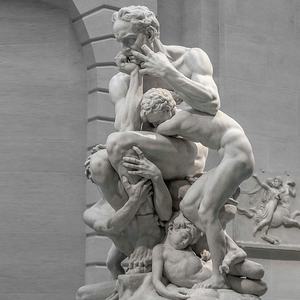 Intagliato a mano antico famosa scultura con la pietra serpenti a grandezza naturale del museo statua di marmo - Product Image 3