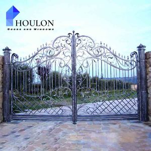 Grande porta moderna in ferro battuto in ferro forgiato porta esterna grande <span class=keywords><strong>ingresso</strong></span> principale di lusso per la casa - Product Image 5