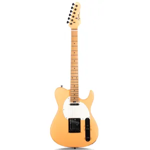 नया उत्पाद tl शैली इलेक्ट्रिक गिटार 22 फ्रीट्स पॉपलर बॉडी थोक मूल्य इलेक्ट्रिक