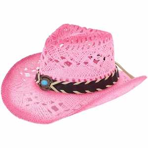 Wholesale Western Cowboy Hat Men and Women Summer Trips Beach Sun Hat Retro Large Brimmed <b>Straw</b> Cowboy Hat - Product Image 4