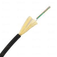 2 Core 12F GJYFJU Heavy Duty TPU Jacket Cable G.657A2 YOFC Fibra Micro ADSS Cable óptico 1KM