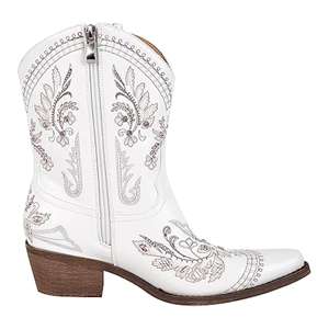 SHIKOL, <span class=keywords><strong>botas</strong></span> <span class=keywords><strong>de</strong></span> vaquero occidentales <span class=keywords><strong>de</strong></span> media pantorrilla para <span class=keywords><strong>mujer</strong></span>, cremallera lateral Floral sin cordones, bordado <span class=keywords><strong>de</strong></span> diamantes <span class=keywords><strong>de</strong></span> imitación brillantes, caballo <span class=keywords><strong>de</strong></span> campo, otoño - Product Image 5