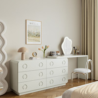 Table de maquillage pivotante moderne de luxe en pin massif avec éclairage, coiffeuse pliable avec tiroirs, bureau de chevet, commode de chambre