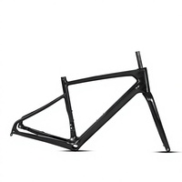 Cadre de vélo de route en fibre de carbone TWITTER sans marque, avec dropout pour axe traversant, frein à disque, pour cross-country