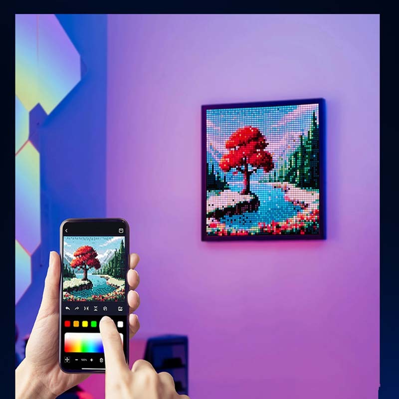 APP for Christmas Indoor IP65 Pixel Screen LED Wall Decor Pixel Photo Frame Tabletop Ornament