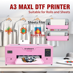 Imprimante DTF numérique EraSmart A3 XP600 rose pour t-shirts, petite, 35 cm, enrouleur à enrouleur, état neuf - Product Image 2