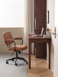 B5164 Bàn Làm Việc Gia Đình Bằng Gỗ Óc Chó Màu Đen Trơn Phong Cách Bắc Âu Với <span class=keywords><strong>2</strong></span> Ngăn Kéo Đựng Đồ Bàn Học Bằng Gỗ - Product Image 4