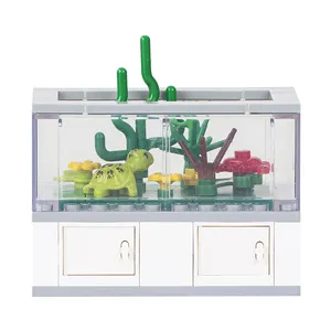 Moc Accessoires Dier Diy Kleine Schildpad Aquarium Landschap Interieur Decoratie Meubels Kast Speelgoed Bouwsteen Kid Gift