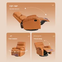 Moderne Raumkapsel, Wohnzimmer, Schlafzimmer, Balkon Eisen rahmen Laid-Back Elektrisch rotierendes Massage sofa Entspannungs stuhl