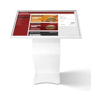 32 Zoll Indoor Horizontales LCD-Display Bodenständer Selbstbedienungskiosk Digitalbeschilderung Werbedisplay Infrarot-Touchscreen