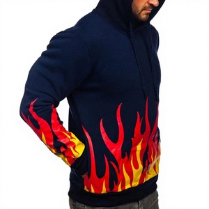 Sudadera con Capucha para Hombre, de Felpa, Lisa, Corte Regular, Informal, Tejida, 100% Algodón, para Invierno - Product Image 3