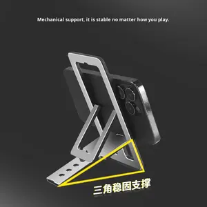 Support de téléphone portable pliable en alliage d'aluminium léger ultra fin multi-vitesses réglable pour tablettes diffusion en direct - Product Image 4