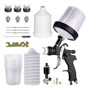 H-2008 HVLP Gravity Feed Spray Gun Set 600cc Aluminum Alloy Paint Sprayer <b>Kit</b> for Automotive Furniture Repair - Product Image 6