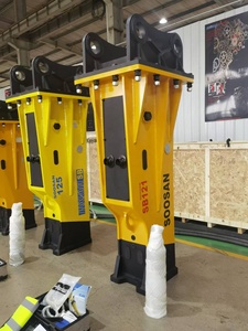 Marteau hydraulique SB 125 jaune avec moteur pour excavatrices lourdes de 28 à 35 tonnes, construction et démolition - Product Image 2
