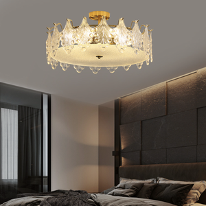 Luces de techo de cristal nórdicas modernas, diseño contemporáneo con techos altos, gran oferta para el hogar, oficina, base de hierro, clasificación IP44 - Product Image 5