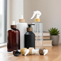 Bouteilles à pompe en plastique PET Soft Touch 200 - 500 ml pour shampoing, lotion, savon liquide dans la salle de bain, la cuisine, la chambre à coucher