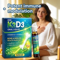 Prix de gros : Compléments liquides de Vitamine K2 D3 enrichis en extrait de Vitamine B et C pour la force osseuse et le soutien immunitaire