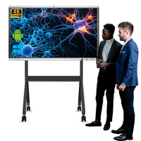 Pantalla Interactiva Inteligente con Función de IA de 55 Pulgadas y 4K, Precio de Fábrica, con Lector de Huellas Dactilares, para la Escuela y el Trabajo, con Certificaciones CE, FCC, ROHS y cefs