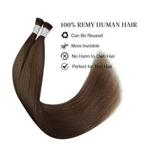 I Tip Cold Fusion Extensions de <span class=keywords><strong>cheveux</strong></span> vrais <span class=keywords><strong>cheveux</strong></span> humains chinois teints <span class=keywords><strong>brun</strong></span> <span class=keywords><strong>chocolat</strong></span> Style droit avec double extrémités dessinées - Product Image 4