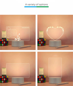 USB trống Acrylic bằng văn bản <span class=keywords><strong>LED</strong></span> tin nhắn Lưu ý Hội Đồng Quản trị DIY xóa được 3D ánh sáng ban đêm hình chữ nhật cơ sở <span class=keywords><strong>LED</strong></span> sáng tạo bảng ánh sáng - Product Image 2