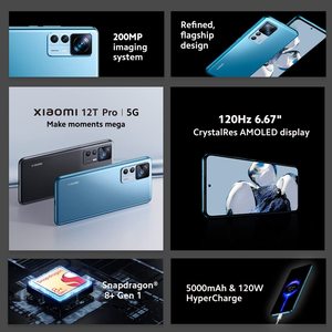 <span class=keywords><strong>Xiaomi</strong></span> <span class=keywords><strong>12T</strong></span> Pro 5G Smartphone 8 + <span class=keywords><strong>256GB</strong></span> 6,67 de 120Hz CrystalRes AMOLED pantalla Snapdragon 200MP final Cámara 5G smartphone - Product Image 6