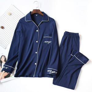 Set pigiami da donna in <span class=keywords><strong>cotone</strong></span> 100% con stampa personalizzata Set di pigiami con bottoni in basso pantaloni in <span class=keywords><strong>pigiama</strong></span> da donna - Product Image 4