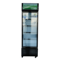 Réfrigérateur-Vitrine Verticale Commerciale à Porte Simple pour Supermarché, Refroidisseur de Bières et Boissons Fraîches avec Porte en Verre